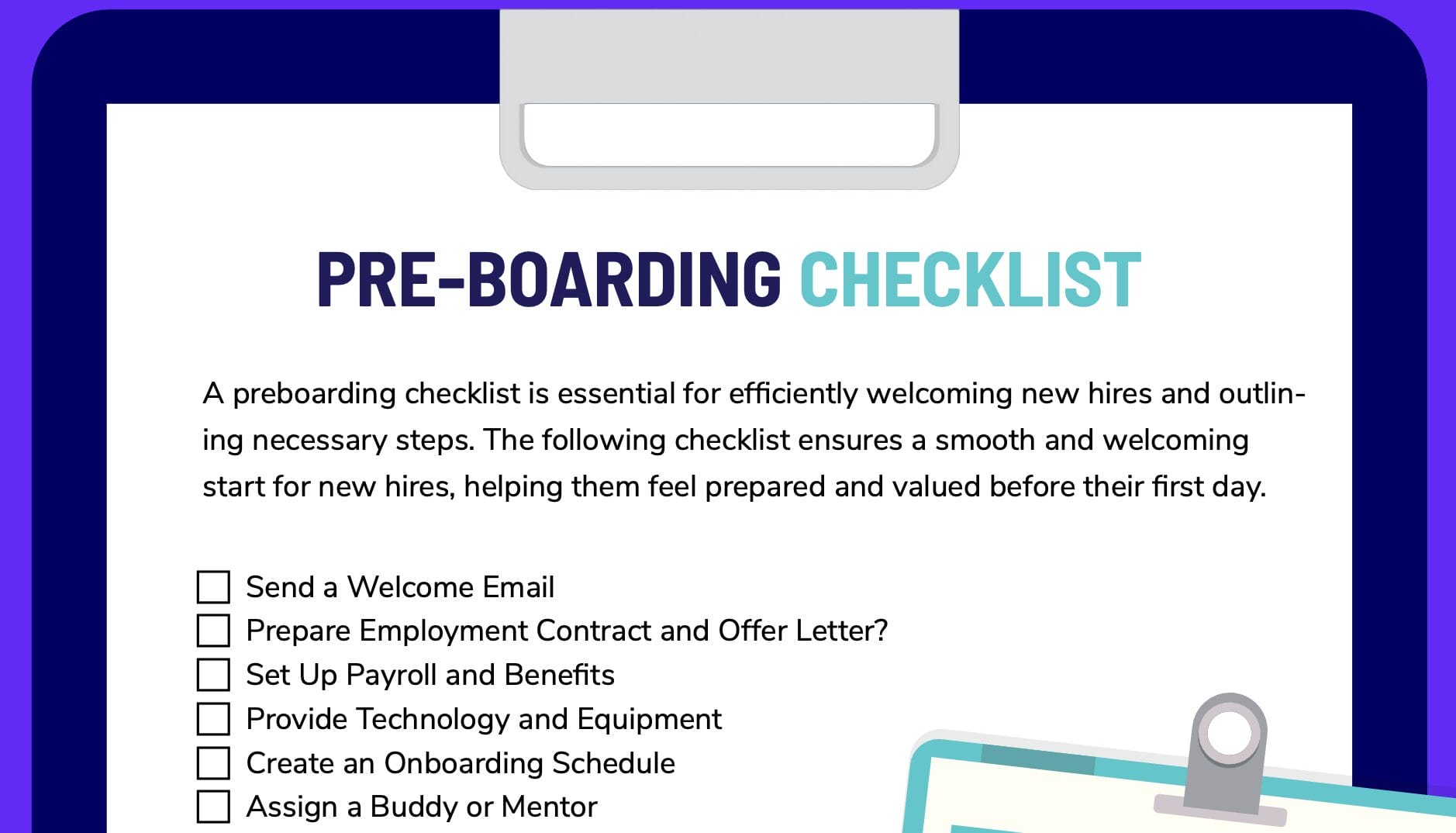 Preboarding: Best Practices and Essential Tips for New Hires 1 Preboarding checklist screenshot
