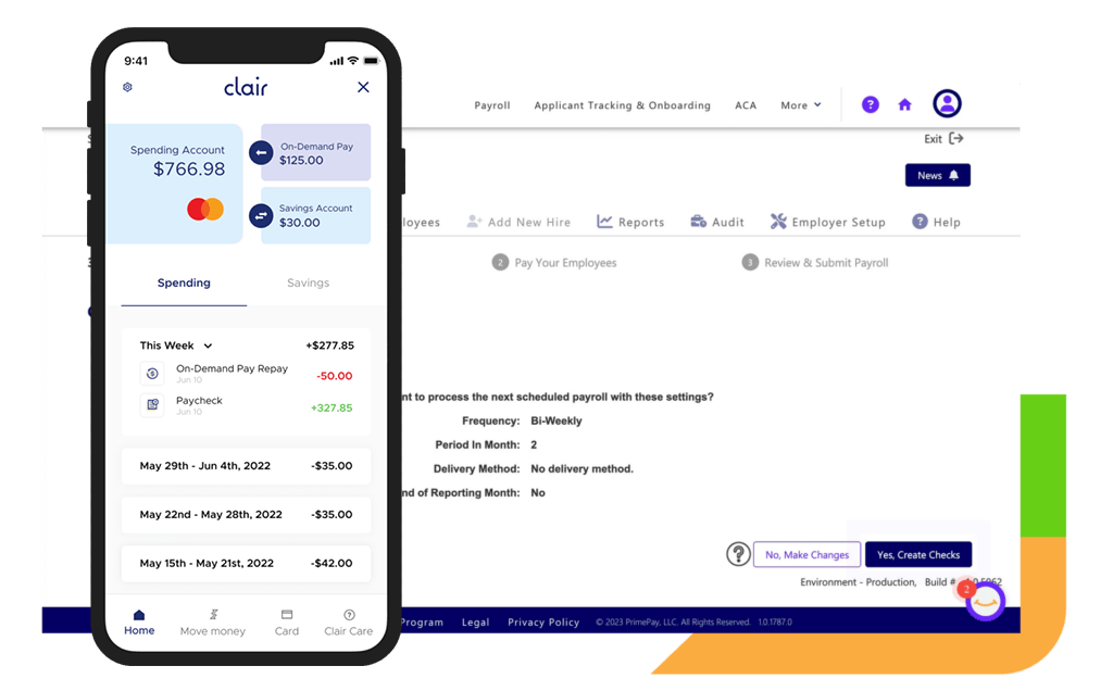 What are Pay Periods and How to Choose One 2 claire integration screenshot with PrimePay